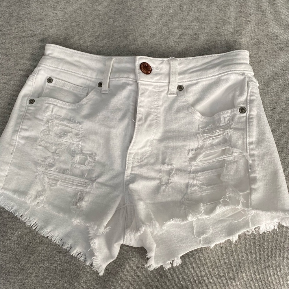 white american eagle jean shorts